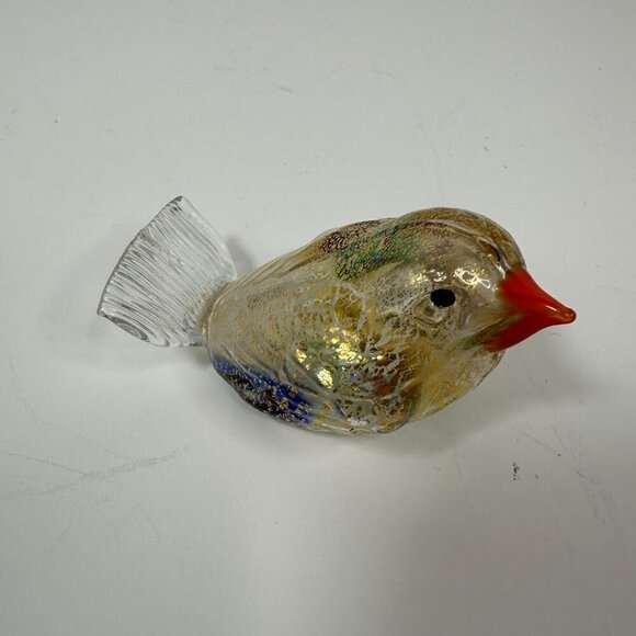 Made in Murano Italy Blown Glass 2 Birds Vintage Multicolor 3.5"x 2.5" - Picture 8 of 13